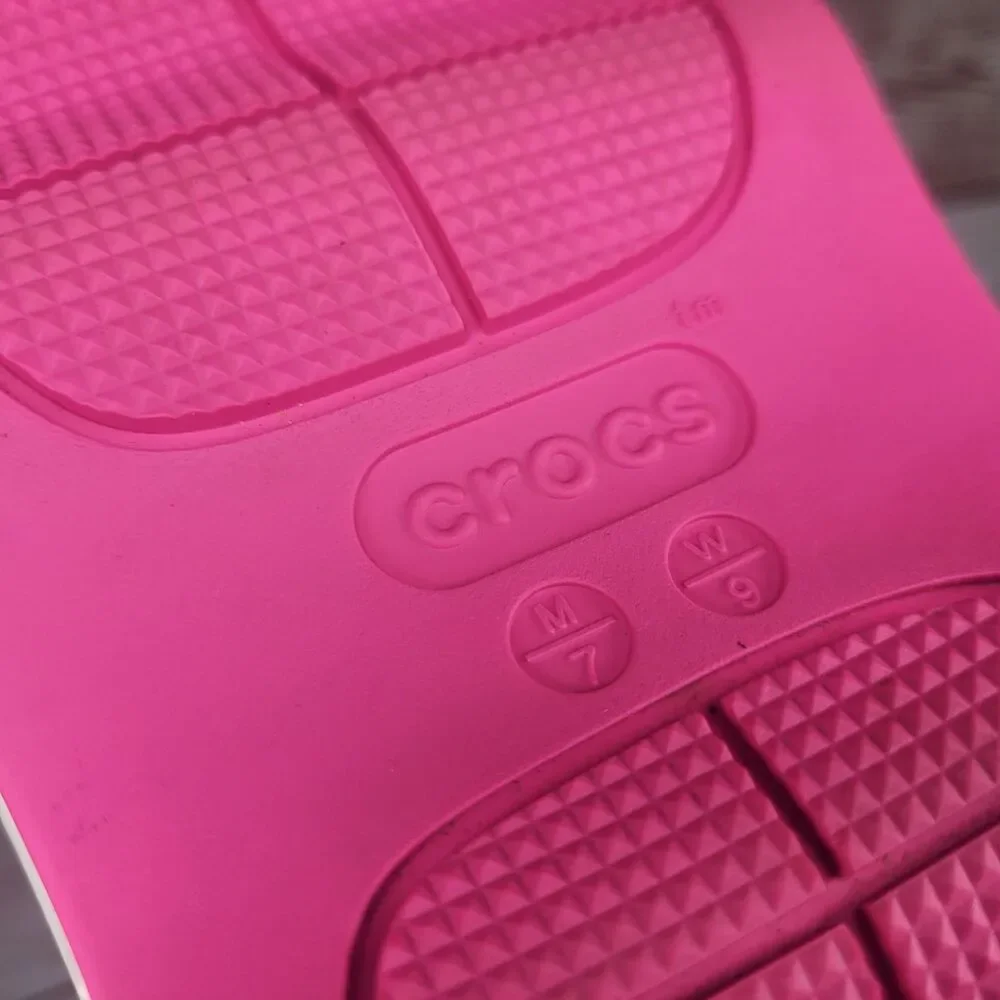 Crocs Mega Crush Triple Strap Women Size 9 Pink Platform Sandals